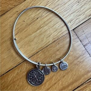 Alex and Ani Silver Charm Bangle